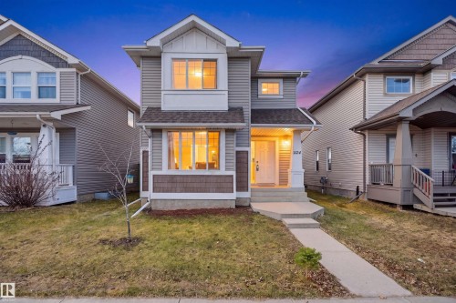 Contemporary two-story residence featuring light gray siding and dark brown accents - 1124 37A Avenue, Edmonton, AB - Outdoor With Facade