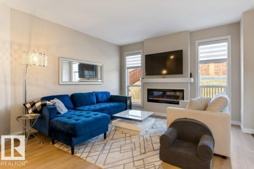 29 Ratelle Circle, St. Albert, AB - Indoor Photo Showing Living Room With Fireplace