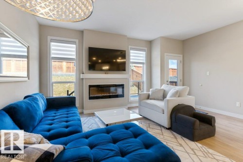 29 Ratelle Circle, St. Albert, AB - Indoor Photo Showing Living Room With Fireplace