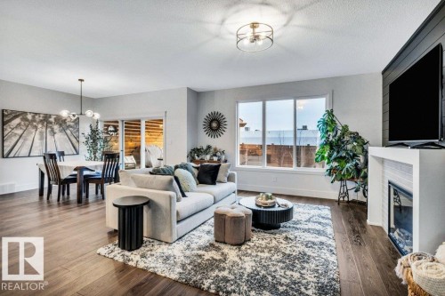 158 Jennifer Crescent, St. Albert, AB - Indoor Photo Showing Living Room With Fireplace