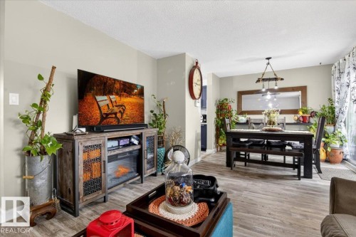 256 Callingwood Place, Edmonton, AB - Indoor Photo Showing Living Room With Fireplace
