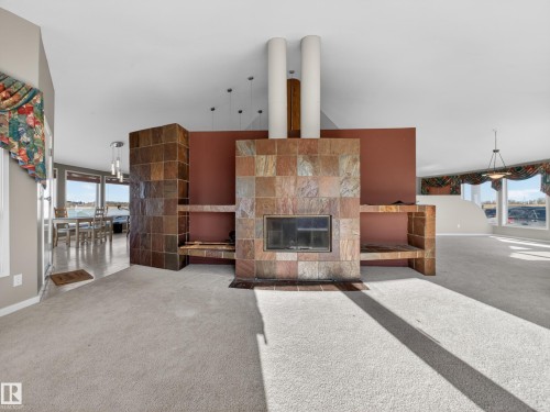 48208 Range Road, Rural Beaver County, AB - Indoor With Fireplace