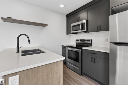 2937 Coughlan Green, Edmonton, AB - Indoor Photo Showing Kitchen With Double Sink