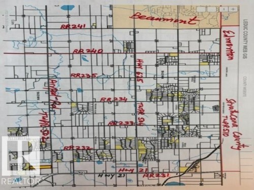 GIS Map. Illustrating property boundaries and regional designations for the property - 23127 Twp Rd 502, Rural Leduc County, AB - 