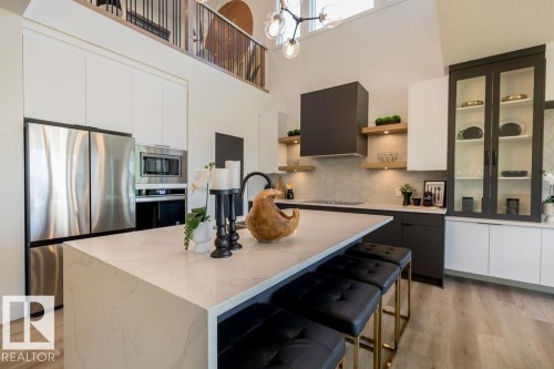 102 Bluff Cove, Leduc, AB - Indoor Photo Showing Kitchen With Upgraded Kitchen