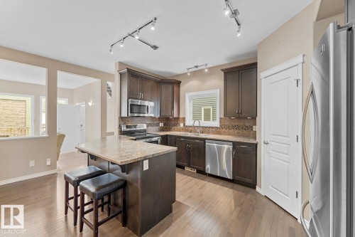 4629 Crabapple Run, Edmonton, AB - Indoor Photo Showing Kitchen With Stainless Steel Kitchen With Upgraded Kitchen