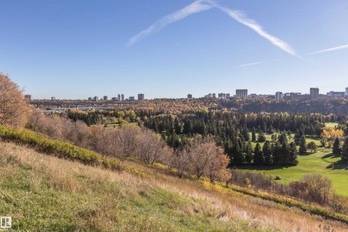 Expansive hillside property with natural grasses and scattered deciduous trees - 303 10026 112 Street, Edmonton, AB - Outdoor With View