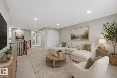 Virtually Staged - 976 Hollingsworth Bend, Edmonton, AB - Indoor Photo Showing Living Room