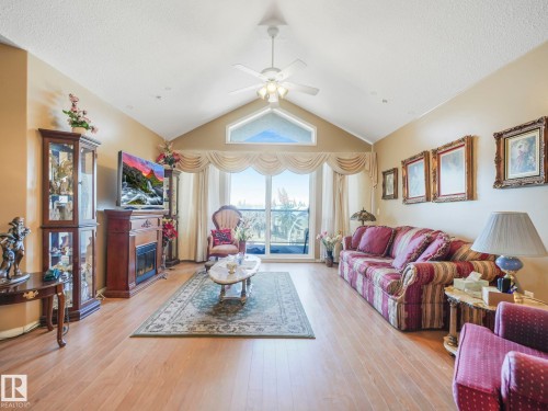 304 6623 172 Street, Edmonton, AB - Indoor Photo Showing Living Room With Fireplace