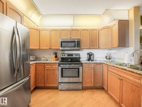 304 6623 172 Street, Edmonton, AB - Indoor Photo Showing Kitchen With Stainless Steel Kitchen With Double Sink