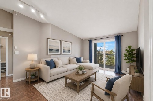 Virtually staged for inspiration, imagine the possibilities and make it your own. - 421-3425 19 Street, Edmonton, AB - Indoor Photo Showing Living Room