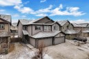 Contemporary two-story residence featuring a multi-gable roofline and attached double garage - 718 177 Street, Edmonton, AB  - Outdoor 