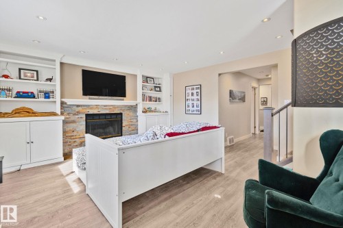 13817 131A Avenue, Edmonton, AB - Indoor Photo Showing Other Room With Fireplace