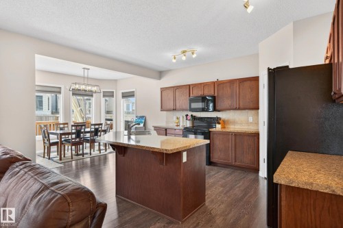 3233 21A Avenue, Edmonton, AB - Indoor Photo Showing Kitchen With Double Sink