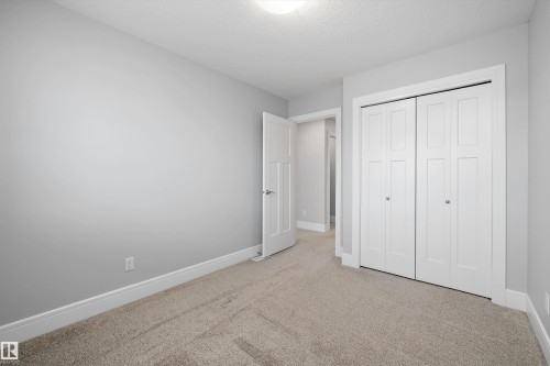 Neutral-toned carpeting paired with light gray walls - 4235 Chichak Close, Edmonton, AB - Indoor