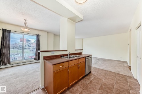 1003 9707 105 Street, Edmonton, AB - Indoor Photo Showing Kitchen With Double Sink
