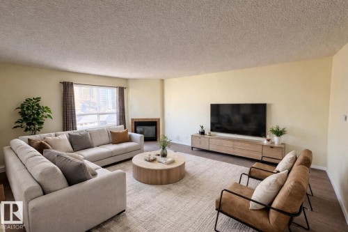 1003 9707 105 Street, Edmonton, AB - Indoor Photo Showing Living Room
