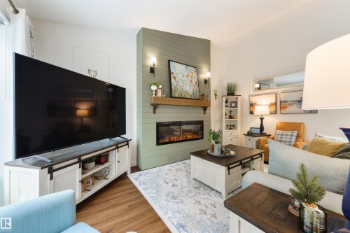 50 Grandview Ridge, St. Albert, AB - Indoor Photo Showing Living Room With Fireplace
