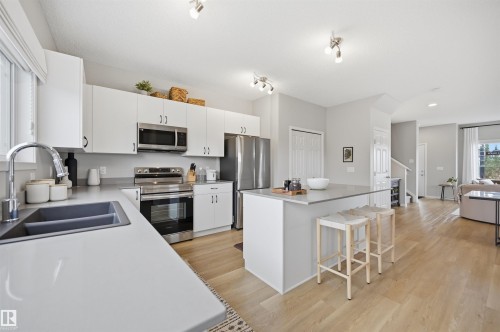9496 Colak Lane, Edmonton, AB - Indoor Photo Showing Kitchen With Double Sink