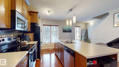 4942 Terwillegar Common, Edmonton, AB - Indoor Photo Showing Kitchen With Stainless Steel Kitchen With Double Sink