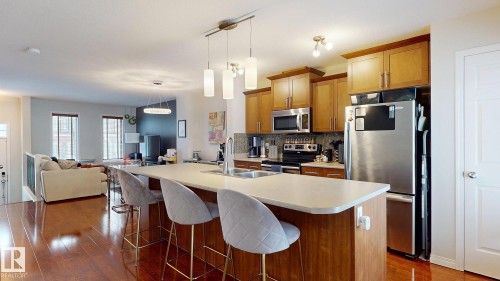 4942 Terwillegar Common, Edmonton, AB - Indoor Photo Showing Kitchen With Stainless Steel Kitchen With Double Sink
