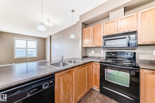 1-304 4245 139 Avenue, Edmonton, AB - Indoor Photo Showing Kitchen With Double Sink