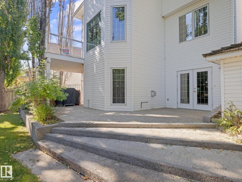 Back of property featuring french doors, a patio, and a balcony - 29 Oakdale Place, St. Albert, AB - Outdoor
