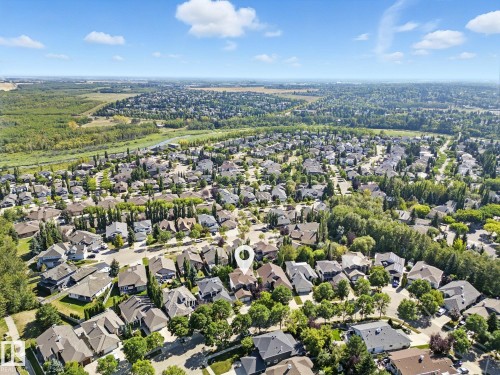 Aerial view of property's location with nearby suburban area - 29 Oakdale Place, St. Albert, AB - Outdoor With View