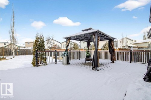 Expansive outdoor deck area featuring a gazebo and ample space for enjoyment - 3518 18 Street, Edmonton, AB - Outdoor