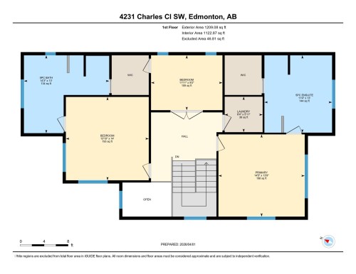 Upper Floor plan - 4231 Charles Close, Edmonton, AB - Other