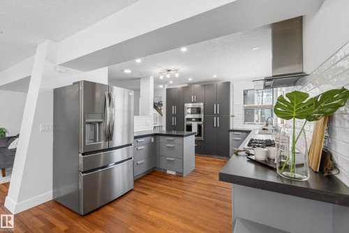 8860 93 Street, Edmonton, AB - Indoor Photo Showing Kitchen With Upgraded Kitchen