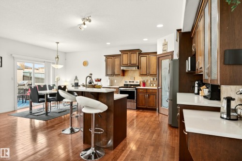15408 49 Street, Edmonton, AB - Indoor Photo Showing Kitchen With Stainless Steel Kitchen With Upgraded Kitchen