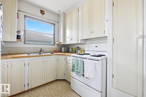9745 68 Avenue, Edmonton, AB - Indoor Photo Showing Kitchen With Double Sink