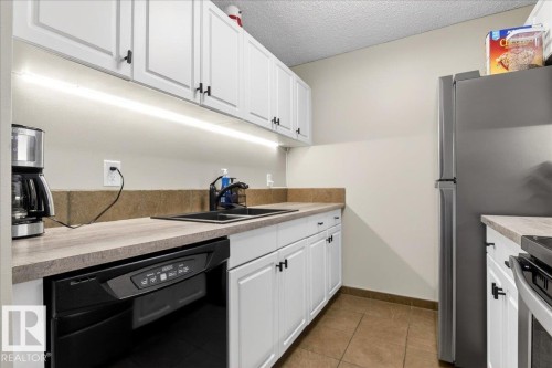 210 11620 9A Avenue, Edmonton, AB - Indoor Photo Showing Kitchen With Double Sink