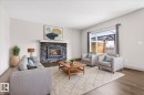 5912 19 Avenue, Edmonton, AB  - Indoor Photo Showing Living Room With Fireplace 