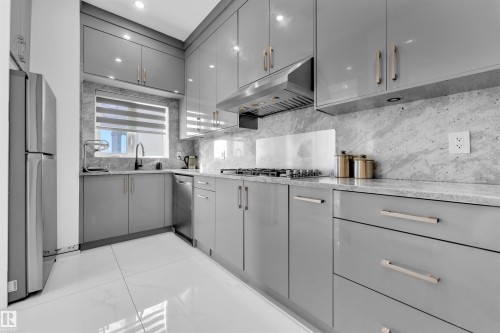 1704 19 Street, Edmonton, AB - Indoor Photo Showing Kitchen With Upgraded Kitchen
