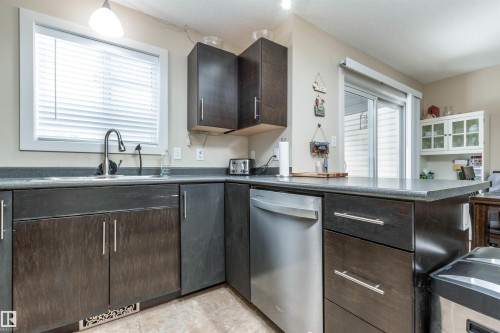 29 12004 22 Avenue Sw, Edmonton, AB - Indoor Photo Showing Kitchen With Double Sink