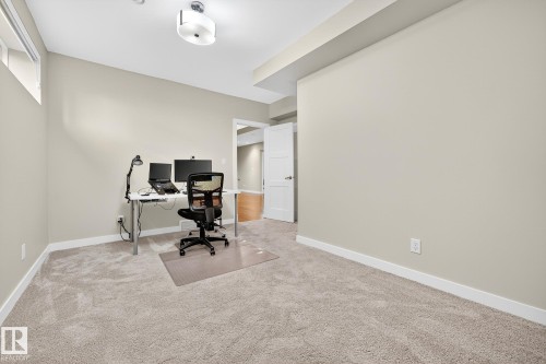 Office area featuring light carpet and baseboards - 940 Haliburton Road, Edmonton, AB - Indoor Photo Showing Office