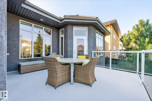 View of patio / terrace with outdoor dining area - 940 Haliburton Road, Edmonton, AB - Outdoor With Exterior