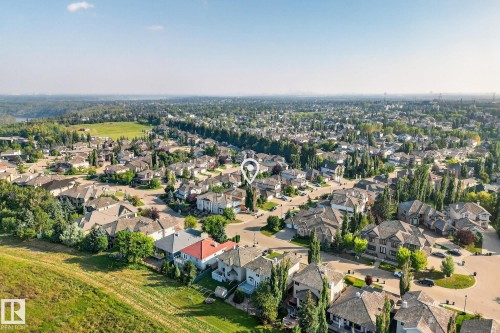 Aerial overview of property's location featuring nearby suburban area - 940 Haliburton Road, Edmonton, AB - Outdoor With View