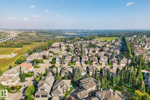 Aerial overview of property's location with nearby suburban area - 940 Haliburton Road, Edmonton, AB - Outdoor With View