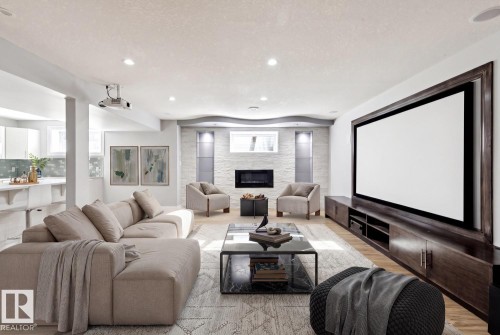 2665 Watcher Way, Edmonton, AB - Indoor Photo Showing Living Room With Fireplace
