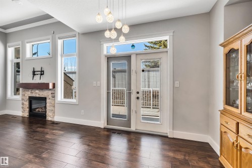 3 61 Lafleur Drive, St. Albert, AB - Indoor Photo Showing Living Room With Fireplace