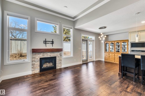 3 61 Lafleur Drive, St. Albert, AB - Indoor Photo Showing Living Room With Fireplace