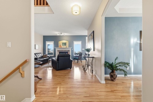12 577 Butterworth Way, Edmonton, AB - Indoor Photo Showing Living Room With Fireplace