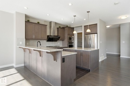 3875 Agar Green, Edmonton, AB - Indoor Photo Showing Kitchen With Upgraded Kitchen
