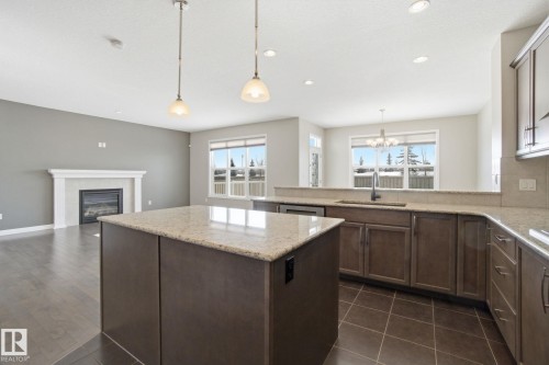 3875 Agar Green, Edmonton, AB - Indoor Photo Showing Kitchen With Upgraded Kitchen