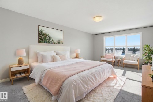 Virtually Stagged - 3875 Agar Green, Edmonton, AB - Indoor Photo Showing Bedroom