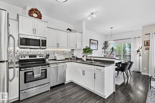 17 3103 Hilton Drive, Edmonton, AB - Indoor Photo Showing Kitchen With Double Sink With Upgraded Kitchen