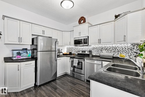 17 3103 Hilton Drive, Edmonton, AB - Indoor Photo Showing Kitchen With Double Sink With Upgraded Kitchen